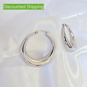 Elegant Silver Hoop Earrings